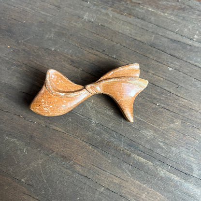 Wooden Bow Pin