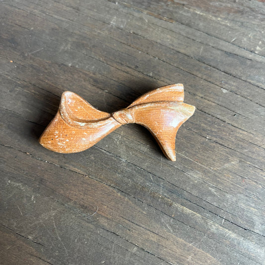 Wooden Bow Pin