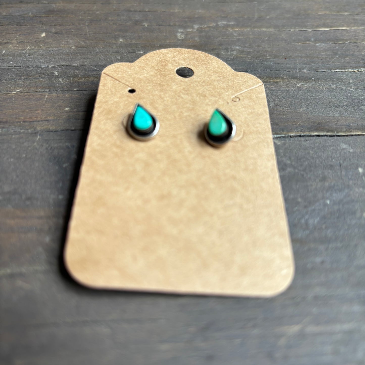Turquoise Teardrop Stud Earrings