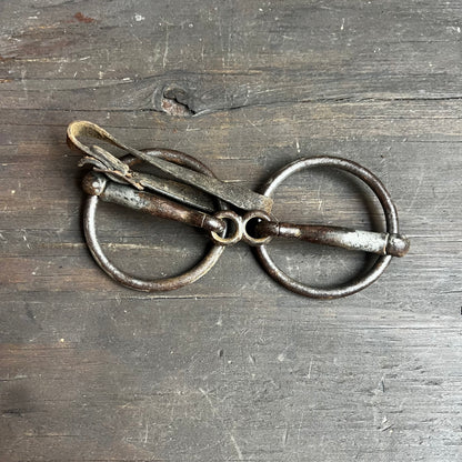 Vintage Decorative Bridle Bit with Leather Strap