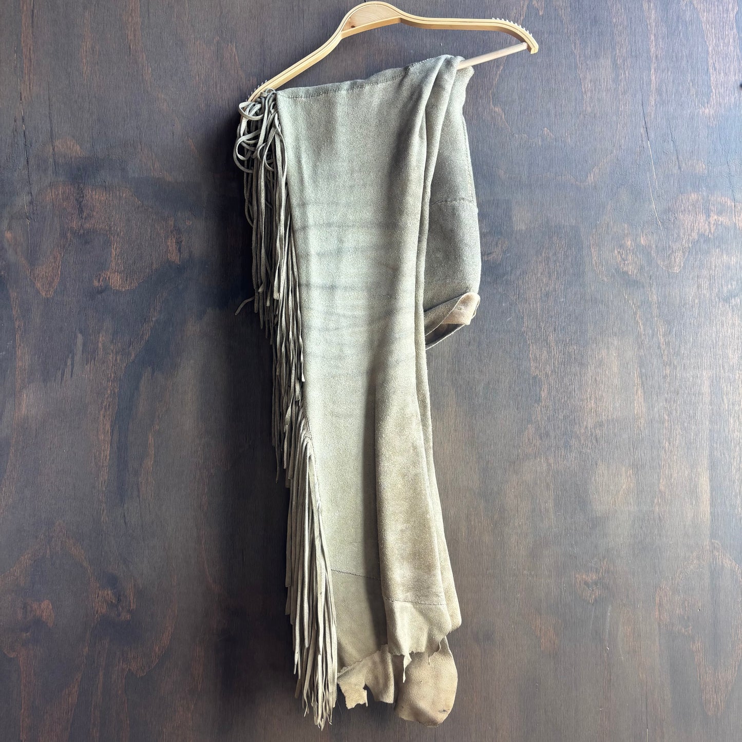 Vintage Handmade Fringed Suede Set