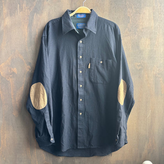 Pendleton Black Wool Button Up