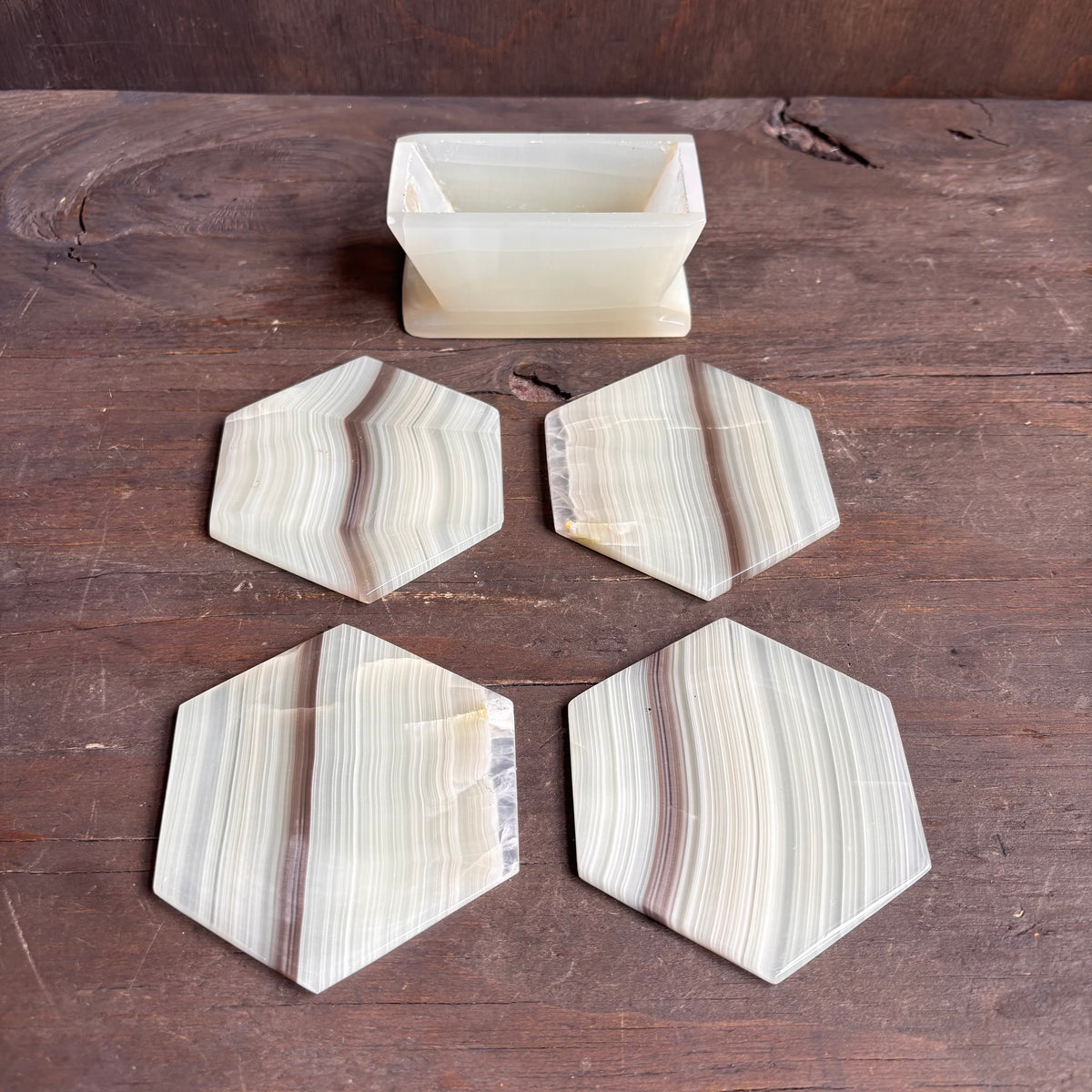 Hexagon Stone Coasters (set of 4)