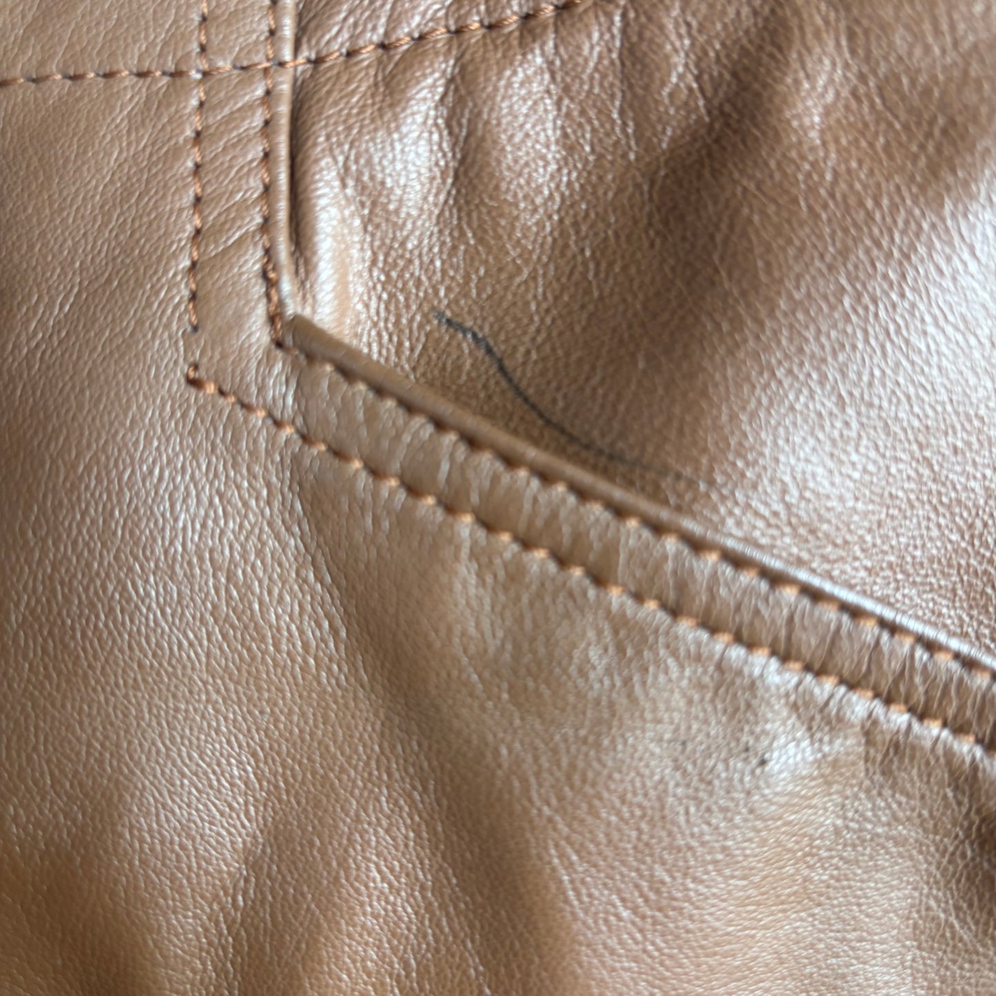 Vintage Tan Leather Skirt