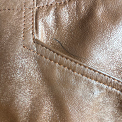 Vintage Tan Leather Skirt