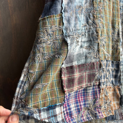 Distressed Patchwork Duster