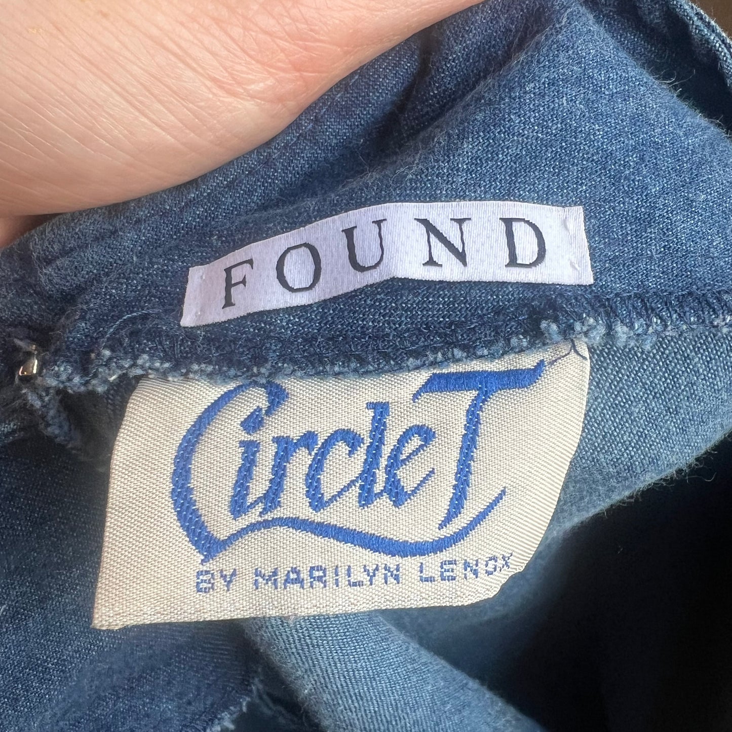 Circle T Long Sleeve Denim Dress