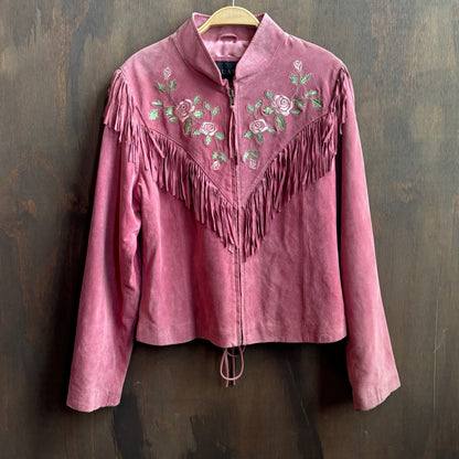 Saguaro Pink Suede Fringed Jacket