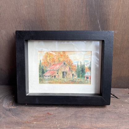 Framed Barn Painting