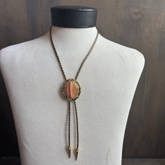Oval Faux Stone Bolo