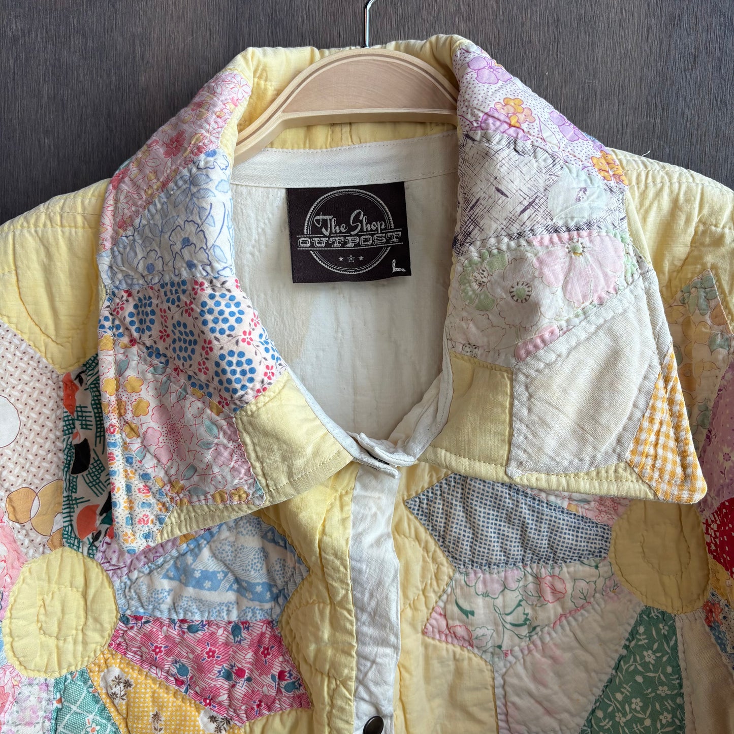 Vintage Yellow Starburst Quilt Jacket