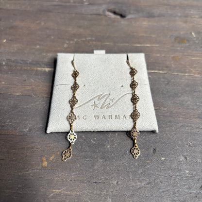 Mac Warman Vintage Brass Delicate Flower Earring
