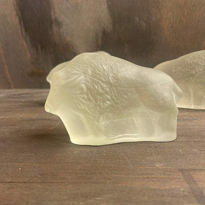 Solid Frosted Glass Buffaloes