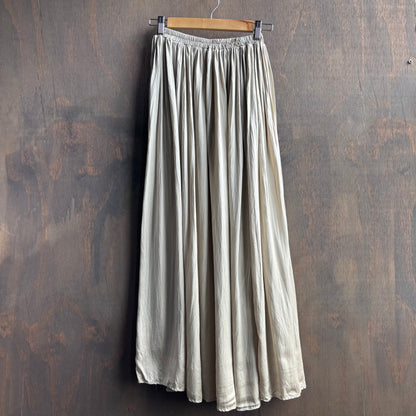 Beige Silk Maxi Skirt