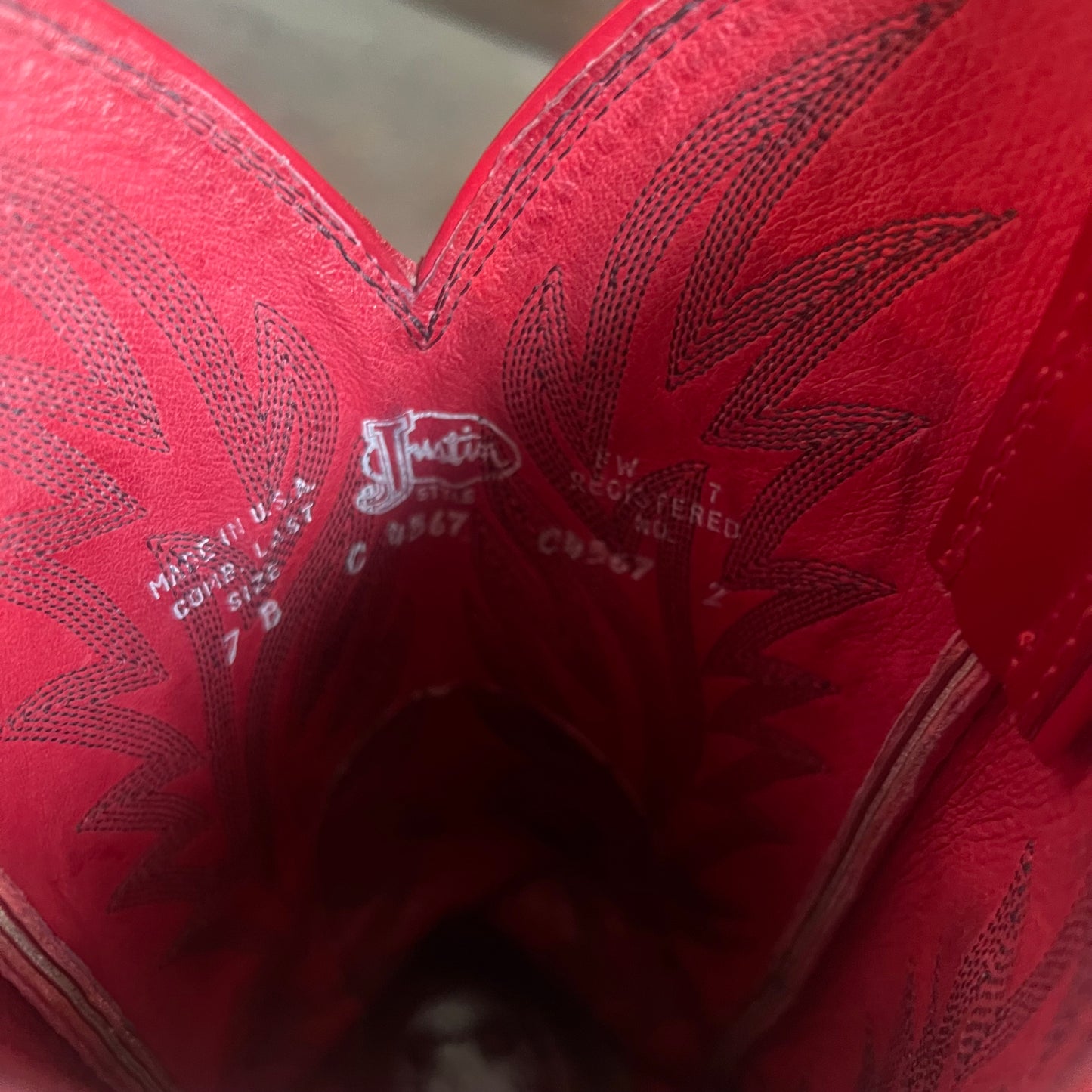 Justin’s Red and Black Leather Boots
