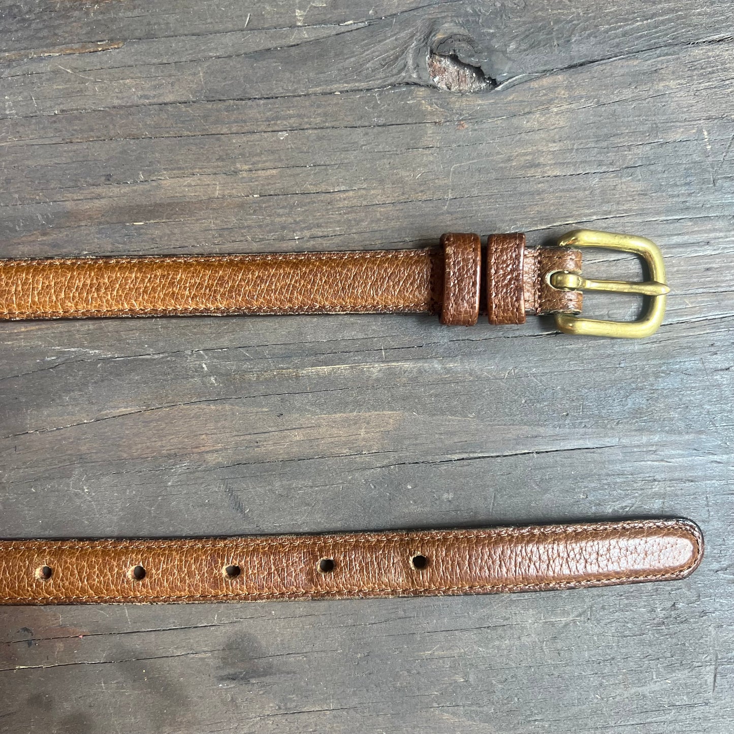 Vintage Coach Brown Leather Belt