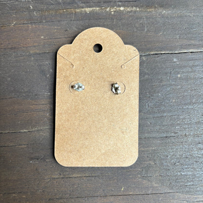 Silver Arrow Tip Stud Earrings