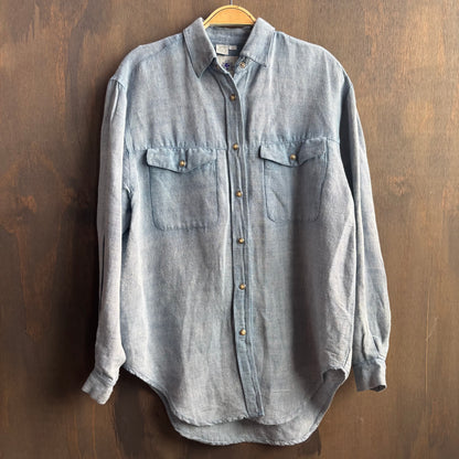 The Territory Ahead Chambray Pearl Snap