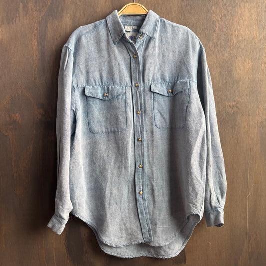 The Territory Ahead Chambray Pearl Snap