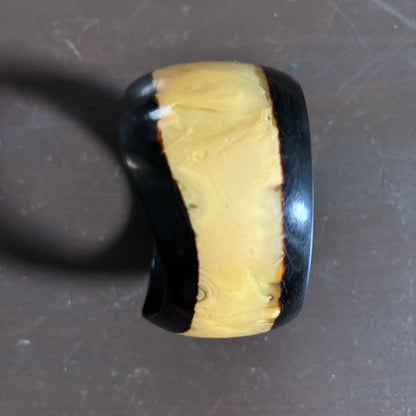 Chunky Black and Yellow Bangle
