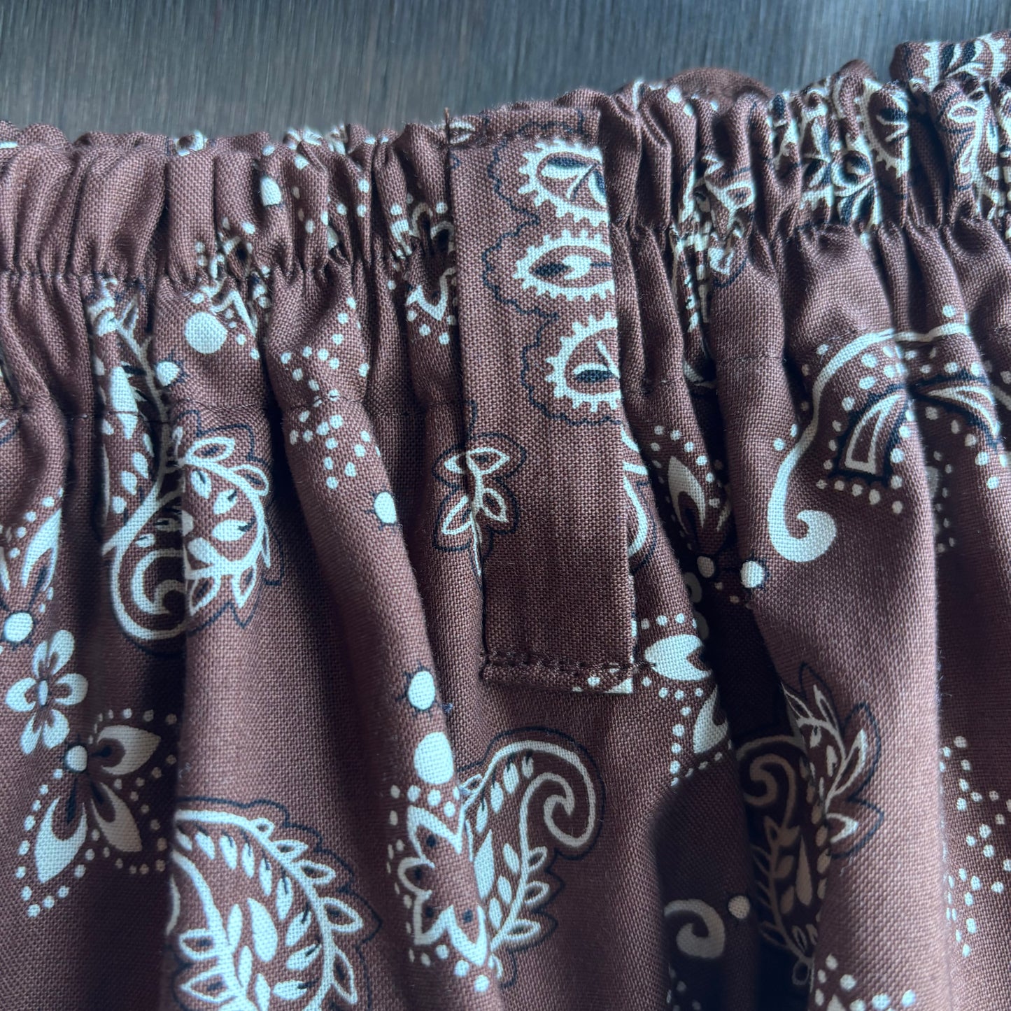 Custom Made Brown Paisley Mini Skirt