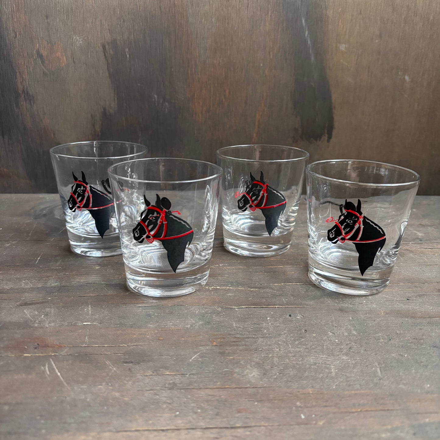 Vintage Kentucky Derby Highball Glasses (set of 4)