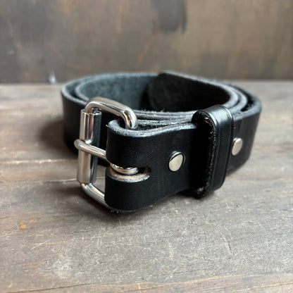 Black Leather Amish Made Belt