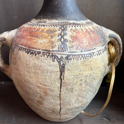 Pottery Style Lamp with Shade (Set of 2)