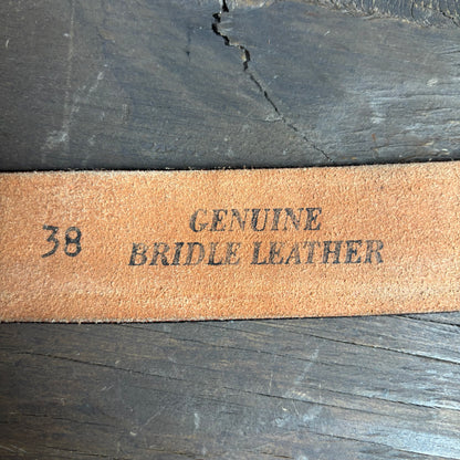 Black Leather Flat-Close Belt