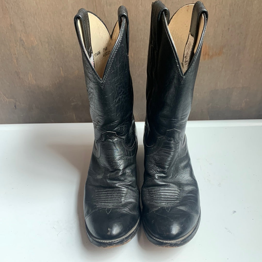 Vintage Olathe black leather boots