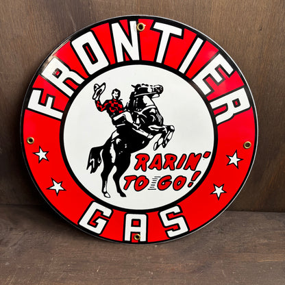 Metal Frontier Gas Sign