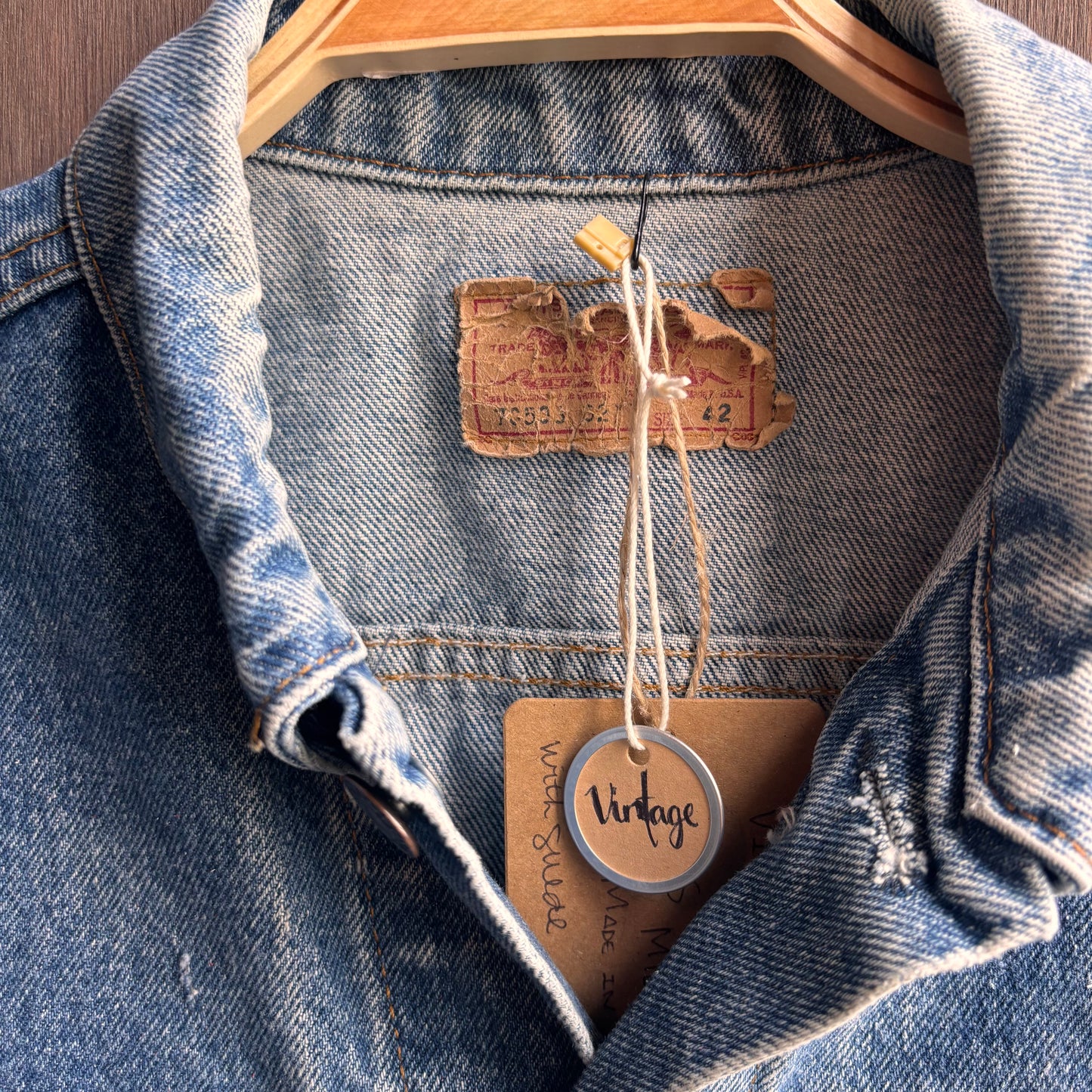 Out of The Blue Vintage Denim Fringed Vest