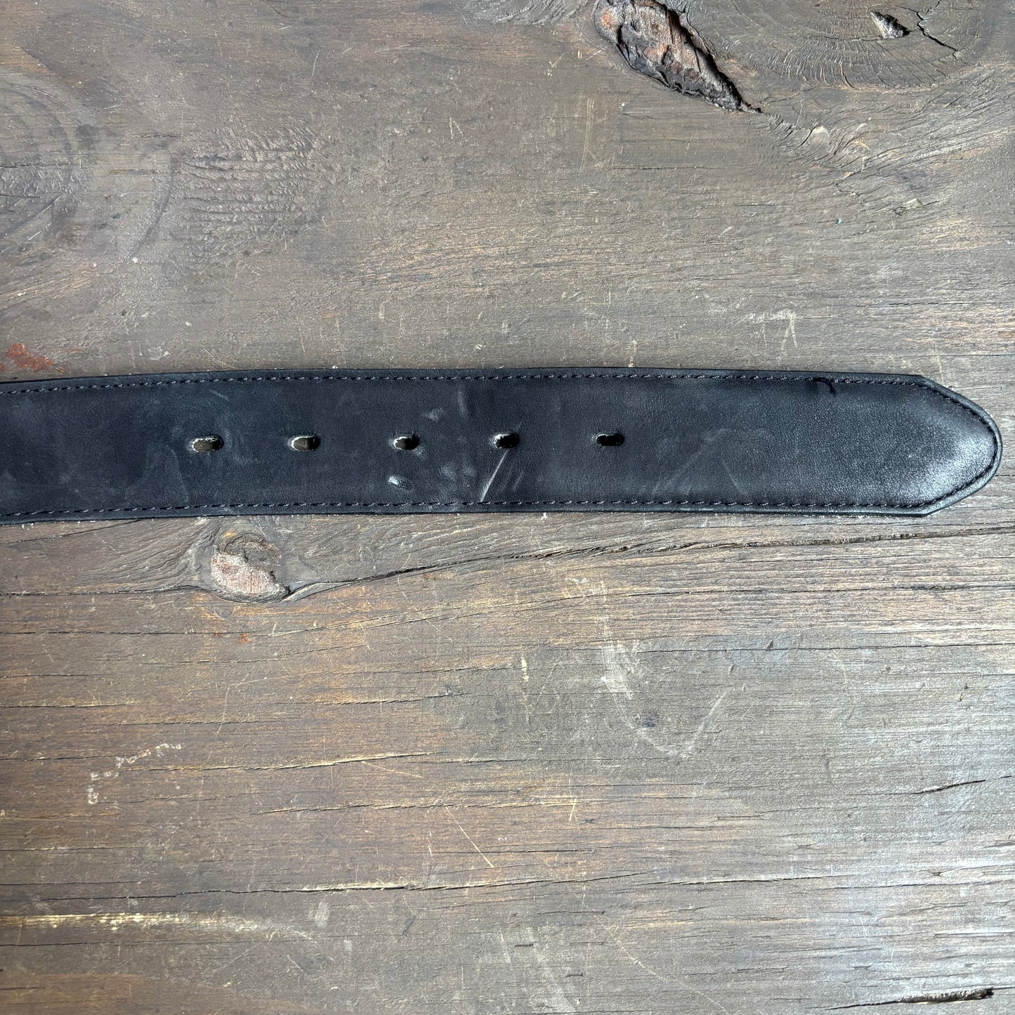 Justin Black Leather Belt