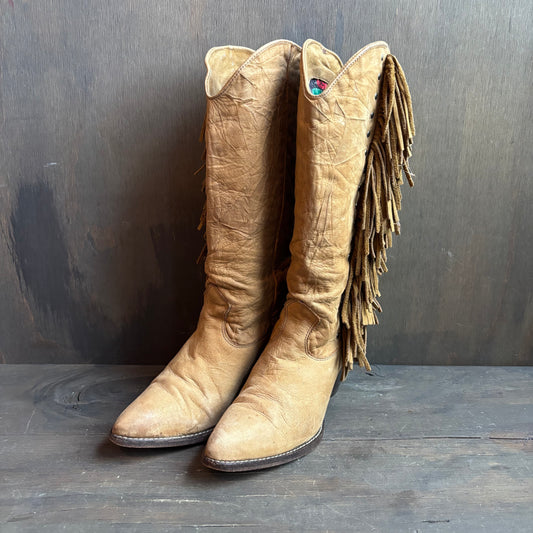 Zodiac Tan Fringe Boot