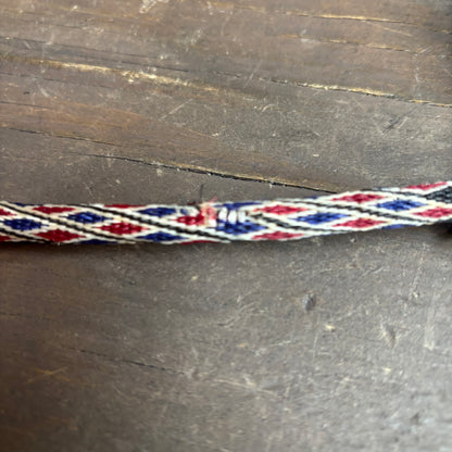 Red and Blue Horsehair Hat Band