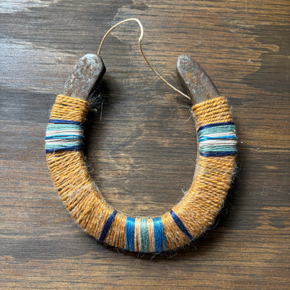 Orange Thread Wrapped Horseshoes