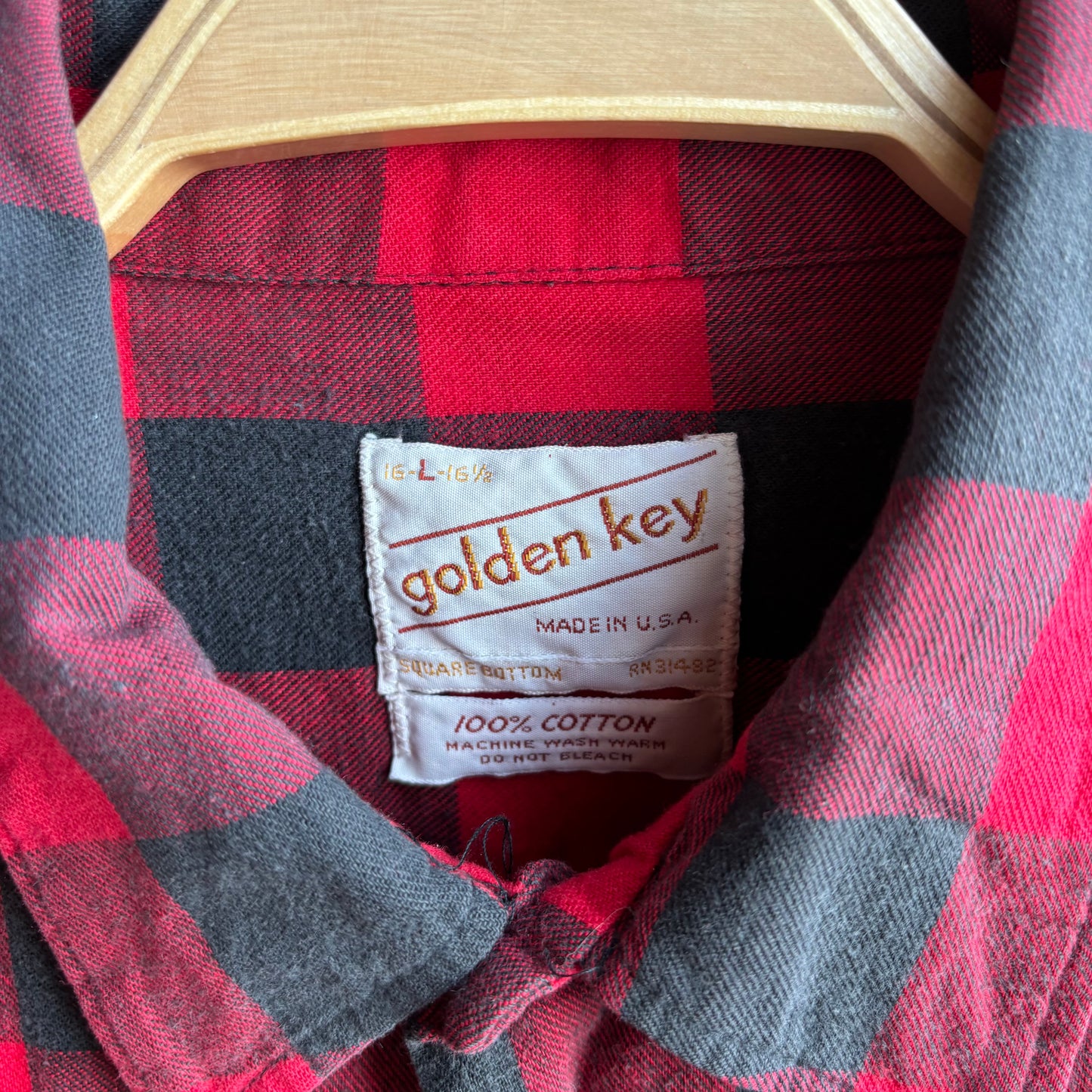 Vintage Red Buffalo Plaid Button Up