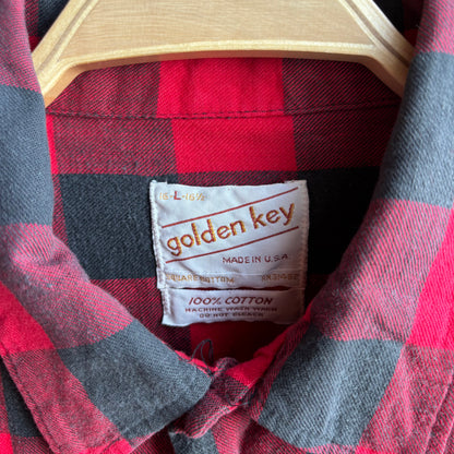 Vintage Red Buffalo Plaid Button Up