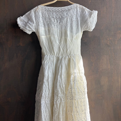 Vintage White Eyelet Dress