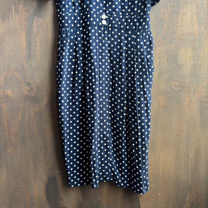 Navy Polka Dot Dress