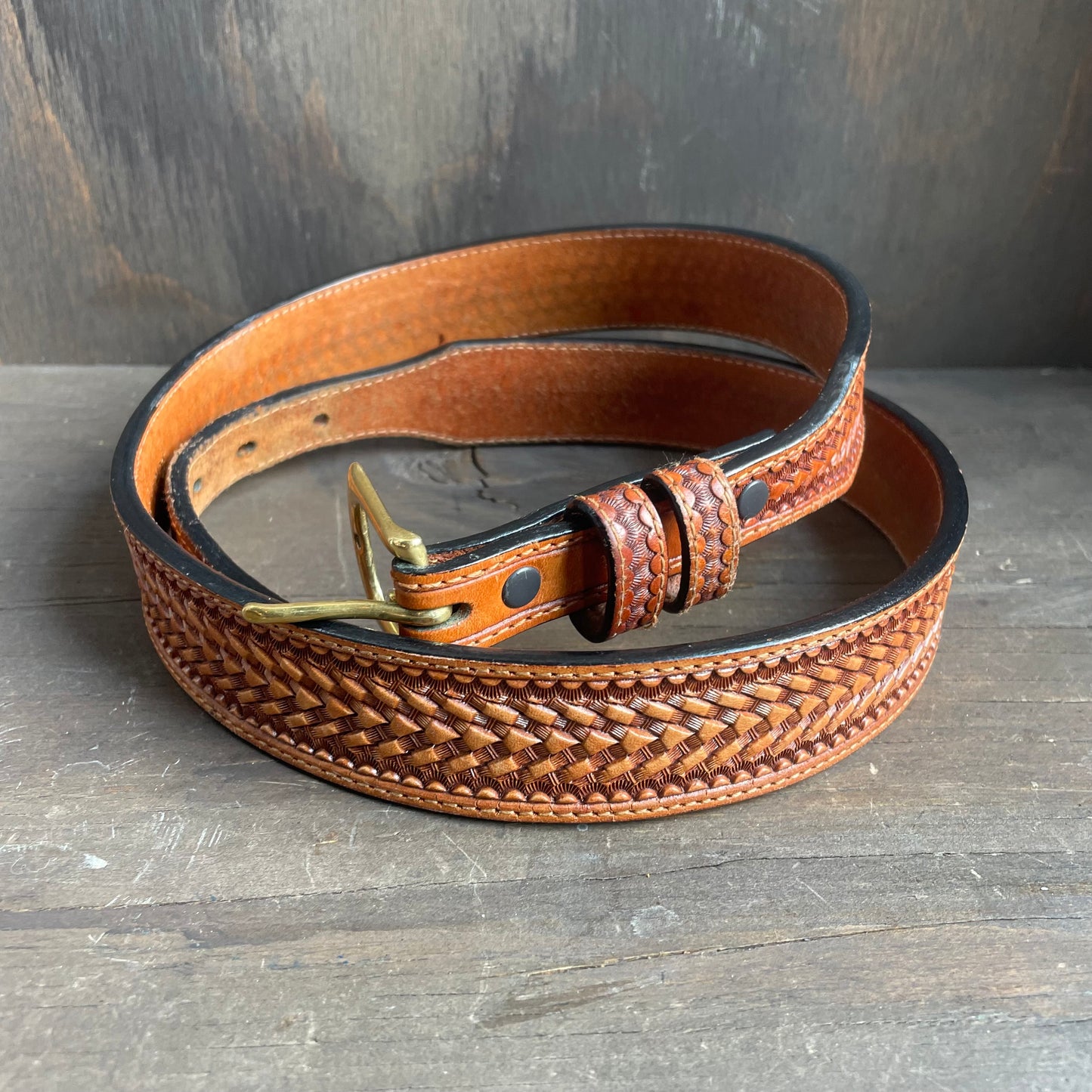 Vintage leather belt by Bar3