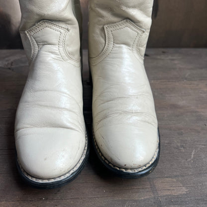 Custom Made White Roper Boots