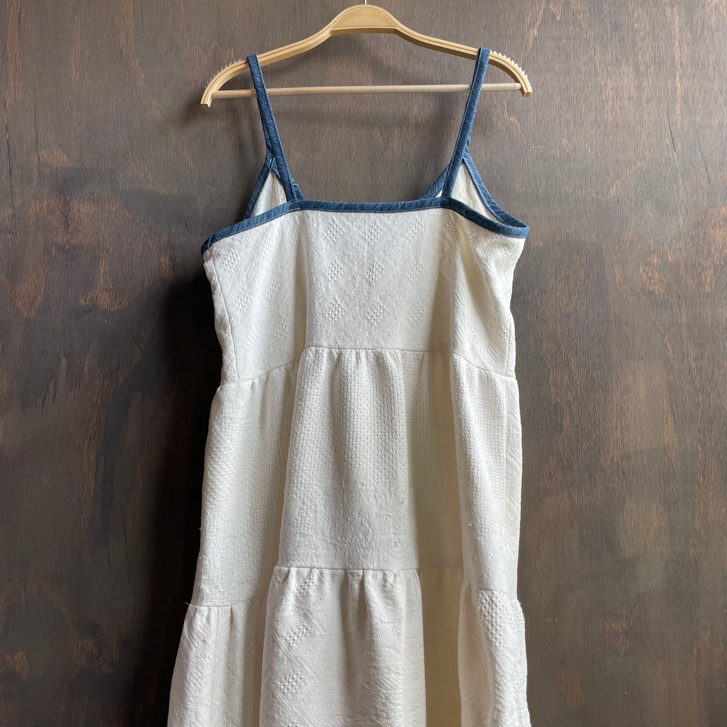 Vintage Denim and White Quilt Dress