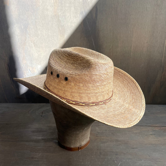 Straw Hat with Leather Band