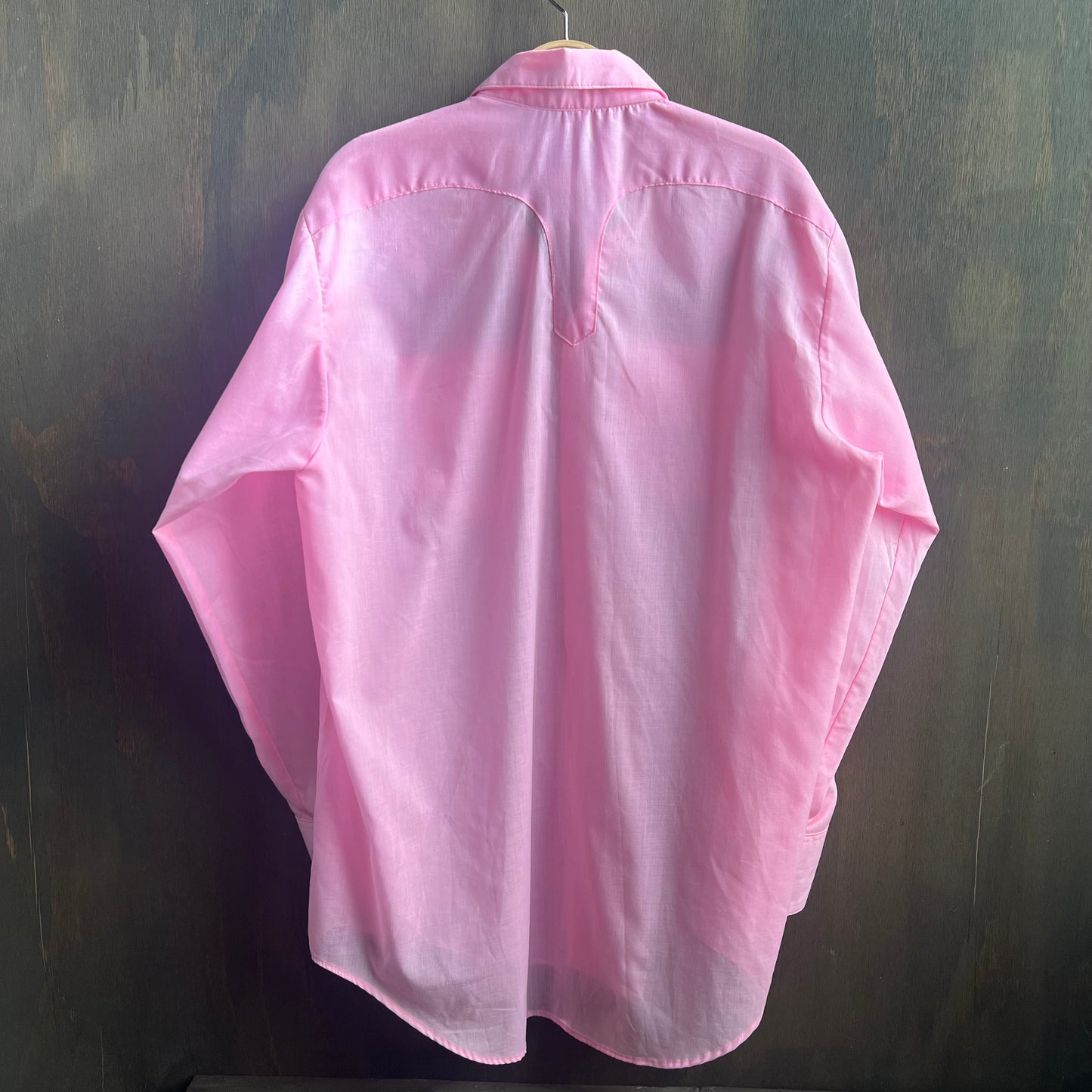 Rockmount pearl snap pink button down