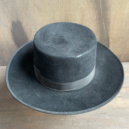 Vintage Moises Sancha Madrid Black Felt Hat