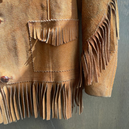 Vintage Suede Fringed Kids Jacket