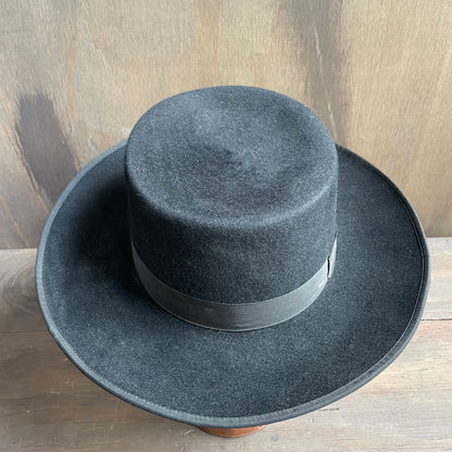 Vintage Moises Sancha Madrid Black Felt Hat