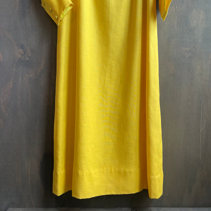 Vintage Yellow Daisy 70s Dress