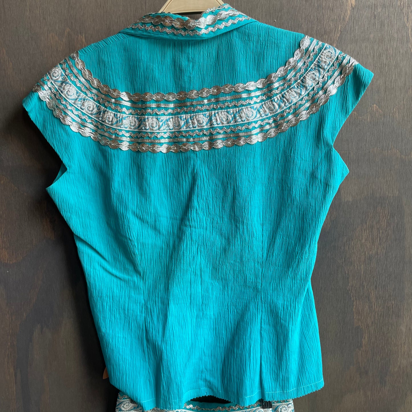 Turquoise and Silver Square Dancing Set